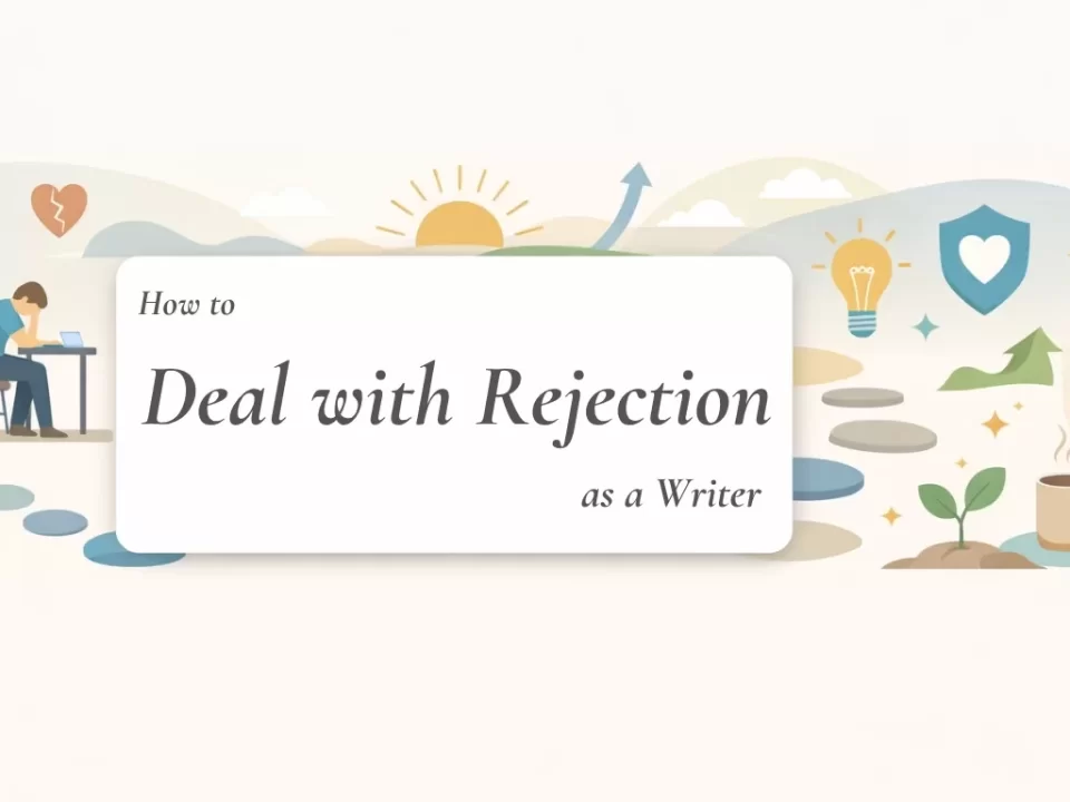 A writer staying motivated and continuing to write after rejection, showing how to deal with rejection as a writer without losing motivation