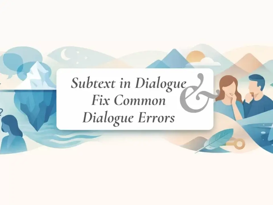 A simple guide showing how to use subtext in dialogue and fix common dialogue errors in fiction writing