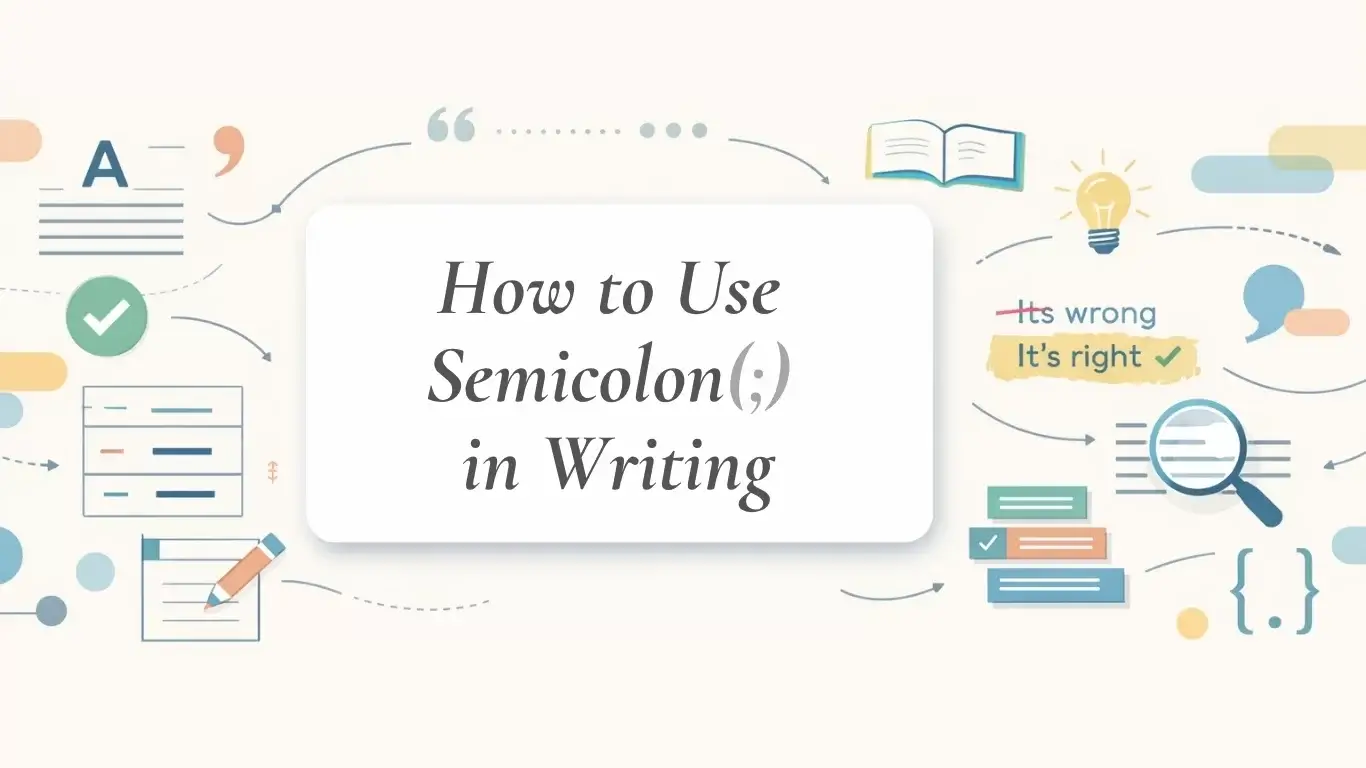 How to Use a Semicolon (Simple Guide + Examples)