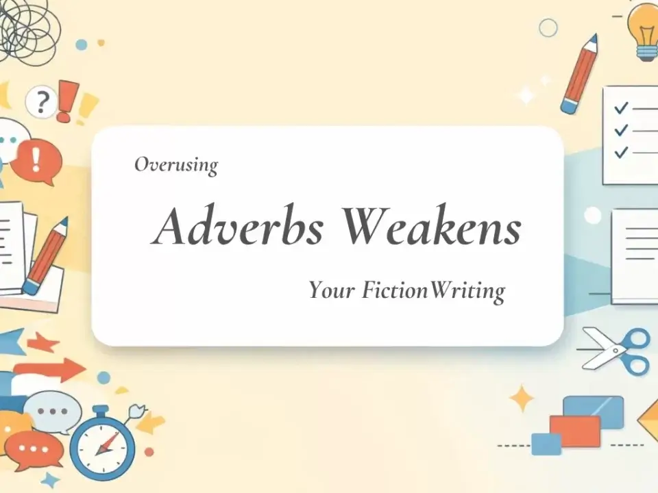 Example showing why overusing adverbs weakens your writing and how to improve sentences